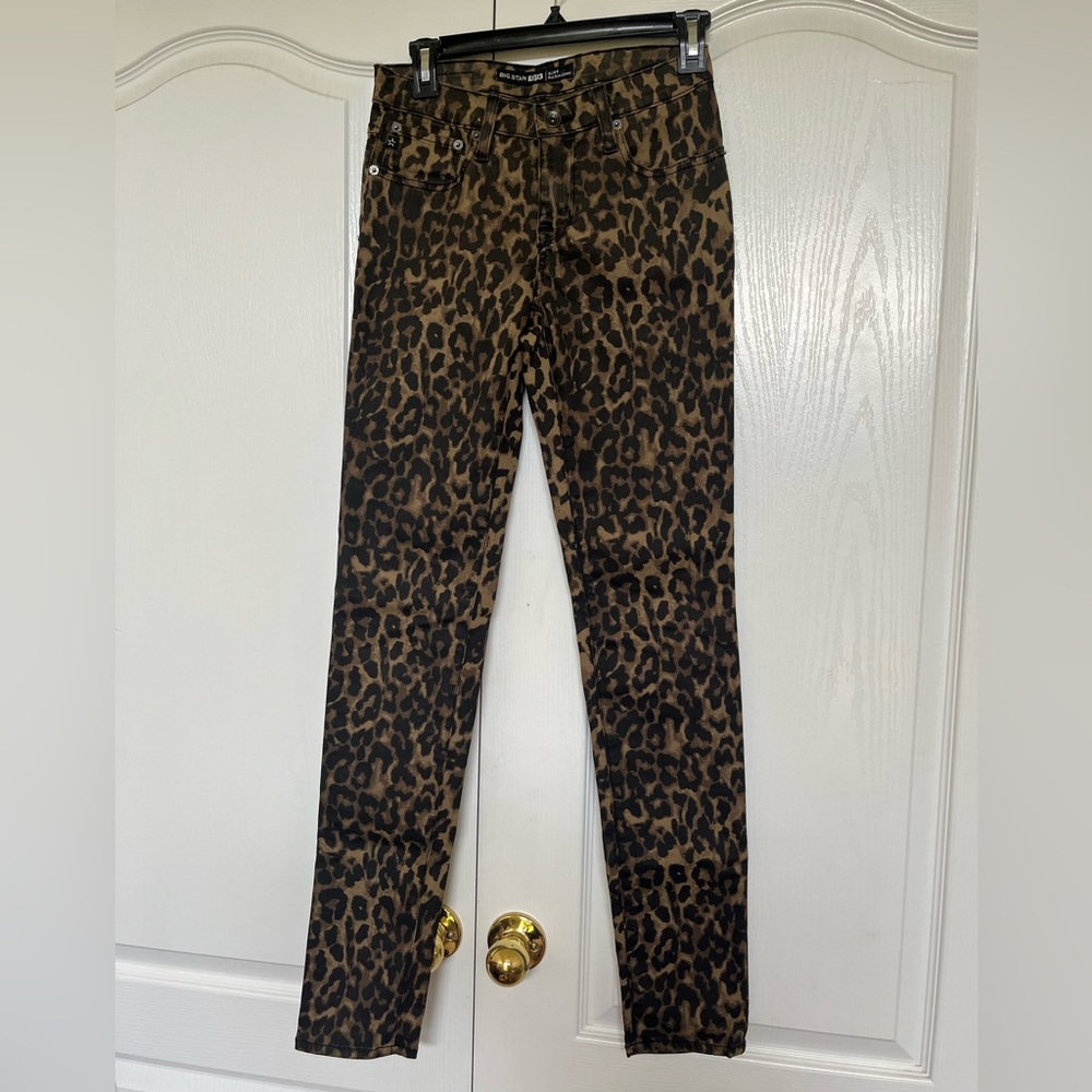 Leopard Print Women's Jeans - Picture 2 of 9